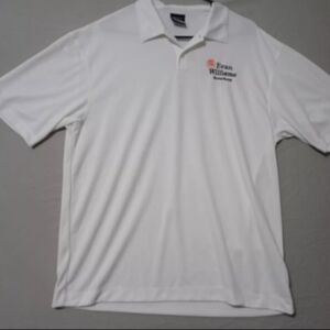 Nike DRI-Fit Polo Evan Williams Bourbon  - Size L White Preppy Sports Golf Dad